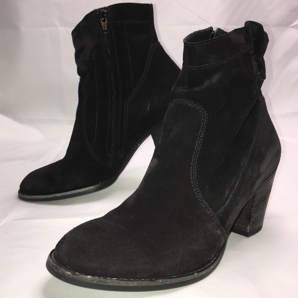 Paul Green Shoes - Paul Green Black Suede Bootie Size 6.5